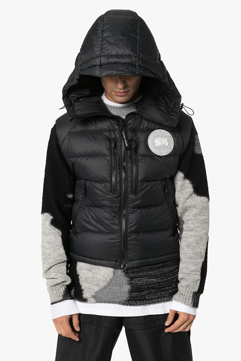 juun j juunj canada goose resolute 3 in 1 parka black expedition hooded parka coat red collaboration release waterproof wind resistant arctic tech shell down feather reflective logo