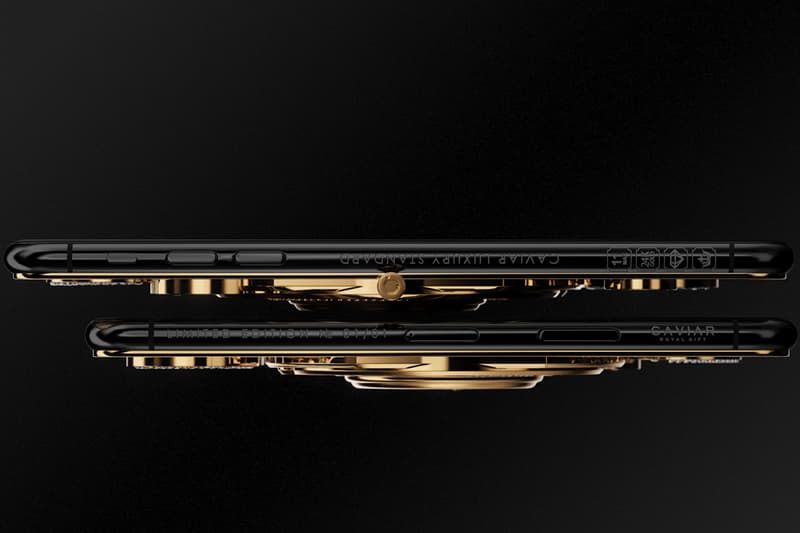 Caviar $70,000 USD Gold-Encrusted iPhone 11 Pro Discovery Solarius custom diamond clockwork mechanism tourbillon mars terra lunar rock stone Tsarev moon apple