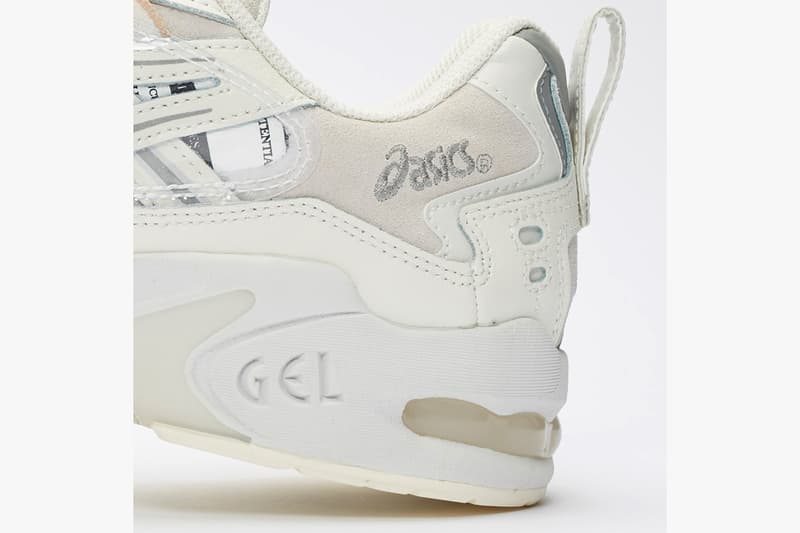 Chemist Creations x ASICS GEL-KAYANO 5 OG "Marshmallow" "Cream/Feather Grey" Sneaker Release Information First Look Collaboration Los Angeles Japan Laboratory Retro Futuristic Print Typography Kanji Graphics Leather Nubuck