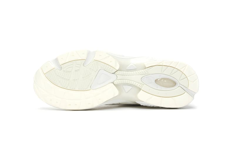 Chemist Creations x ASICS GEL-KAYANO 5 OG "Marshmallow" "Cream/Feather Grey" Sneaker Release Information First Look Collaboration Los Angeles Japan Laboratory Retro Futuristic Print Typography Kanji Graphics Leather Nubuck