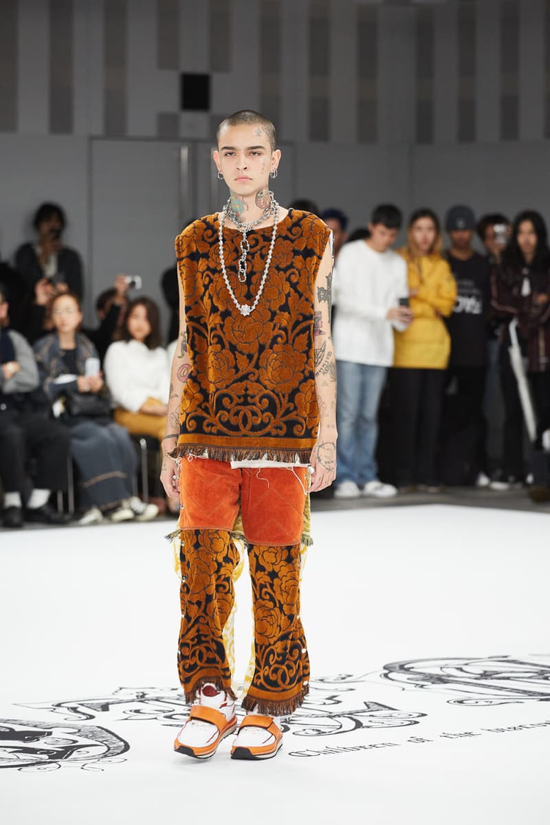children of the discordance spring summer 2020 ss20 runway show collection tokyo fashion week hideaki shikama bandana print sustainable