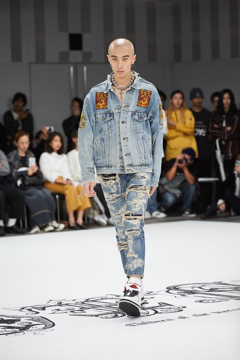 children of the discordance spring summer 2020 ss20 runway show collection tokyo fashion week hideaki shikama bandana print sustainable 