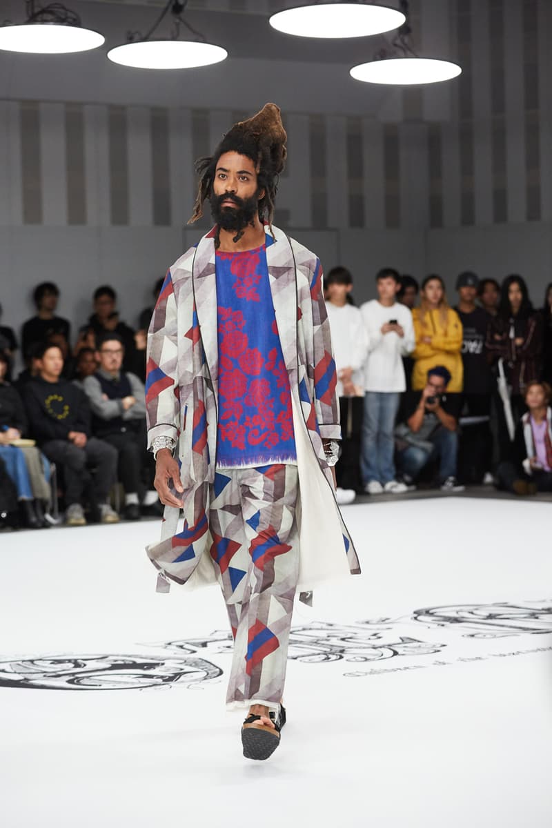 children of the discordance spring summer 2020 ss20 runway show collection tokyo fashion week hideaki shikama bandana print sustainable 