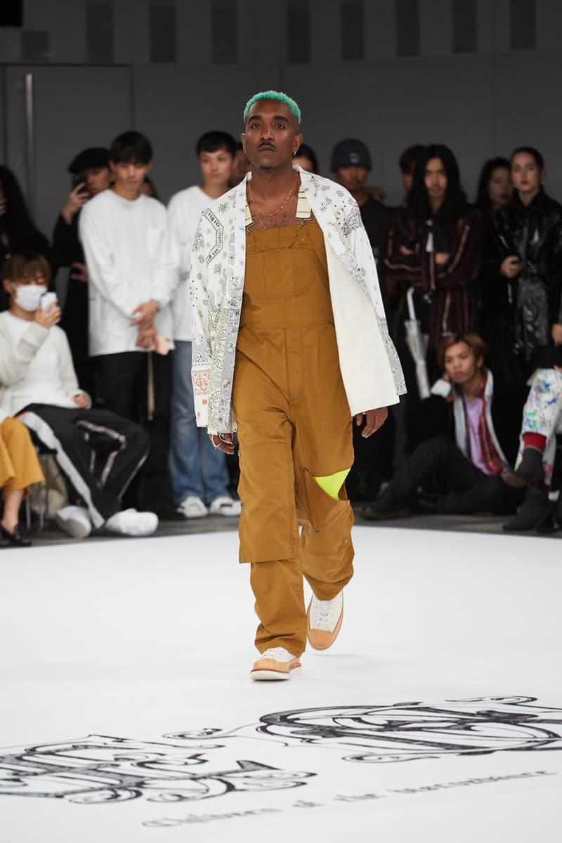 children of the discordance spring summer 2020 ss20 runway show collection tokyo fashion week hideaki shikama bandana print sustainable