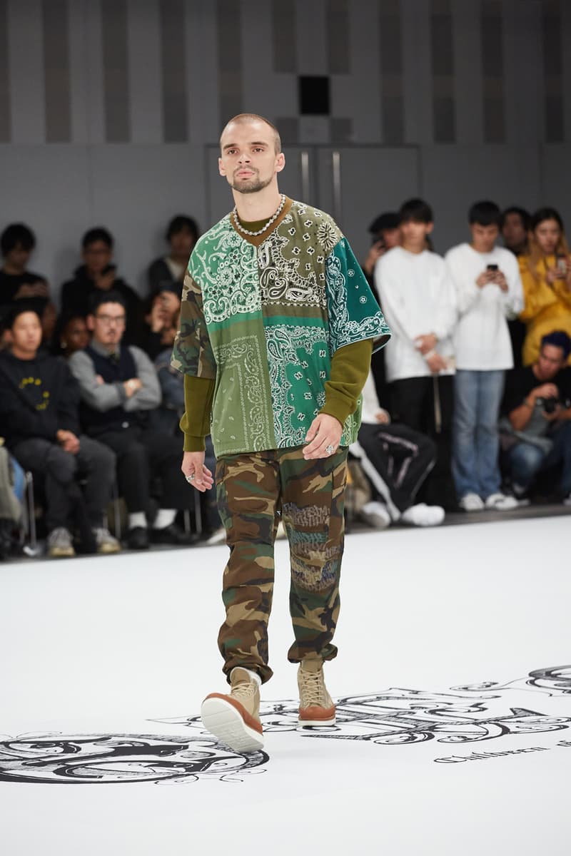 children of the discordance spring summer 2020 ss20 runway show collection tokyo fashion week hideaki shikama bandana print sustainable 