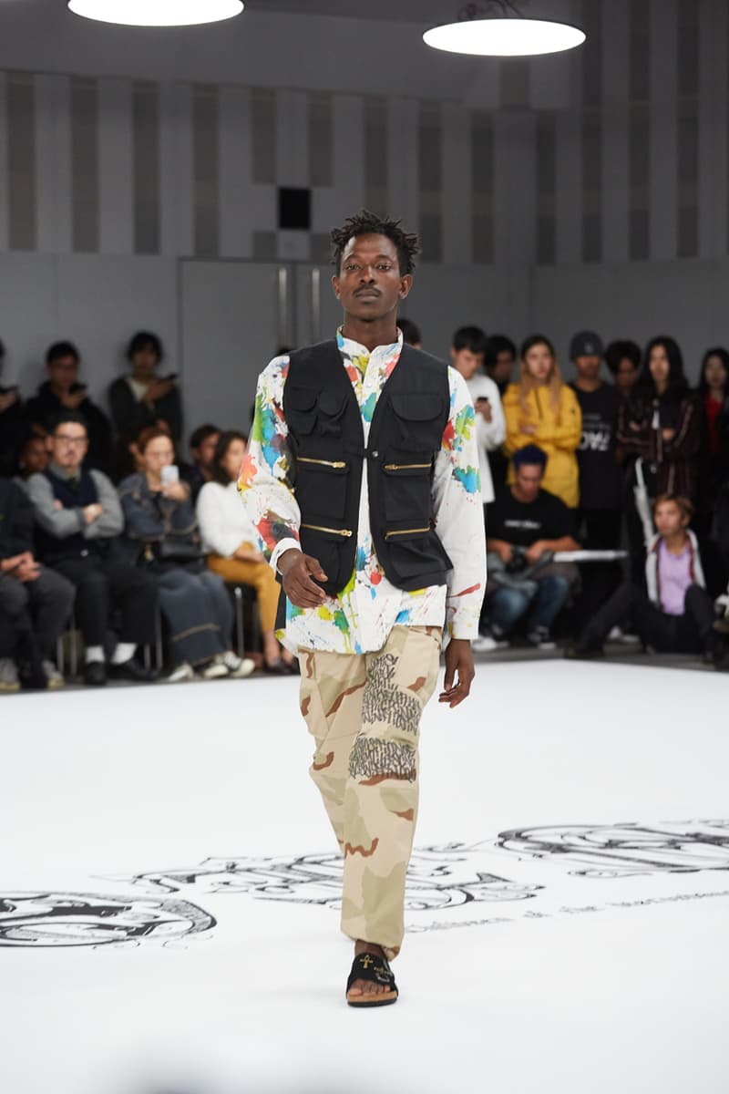 children of the discordance spring summer 2020 ss20 runway show collection tokyo fashion week hideaki shikama bandana print sustainable