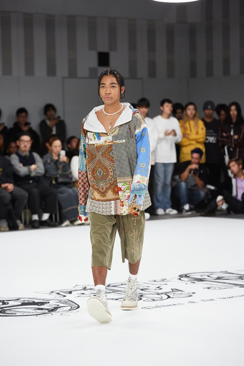 children of the discordance spring summer 2020 ss20 runway show collection tokyo fashion week hideaki shikama bandana print sustainable 