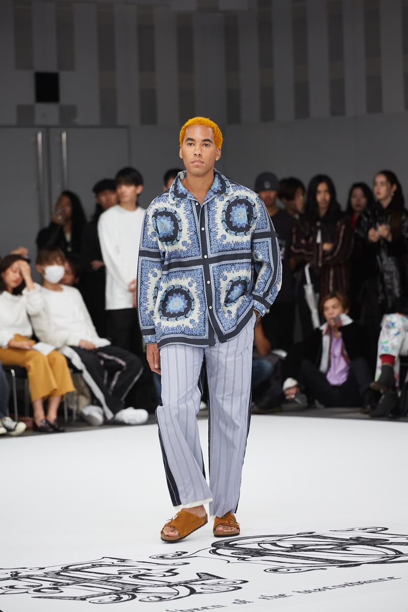 children of the discordance spring summer 2020 ss20 runway show collection tokyo fashion week hideaki shikama bandana print sustainable 