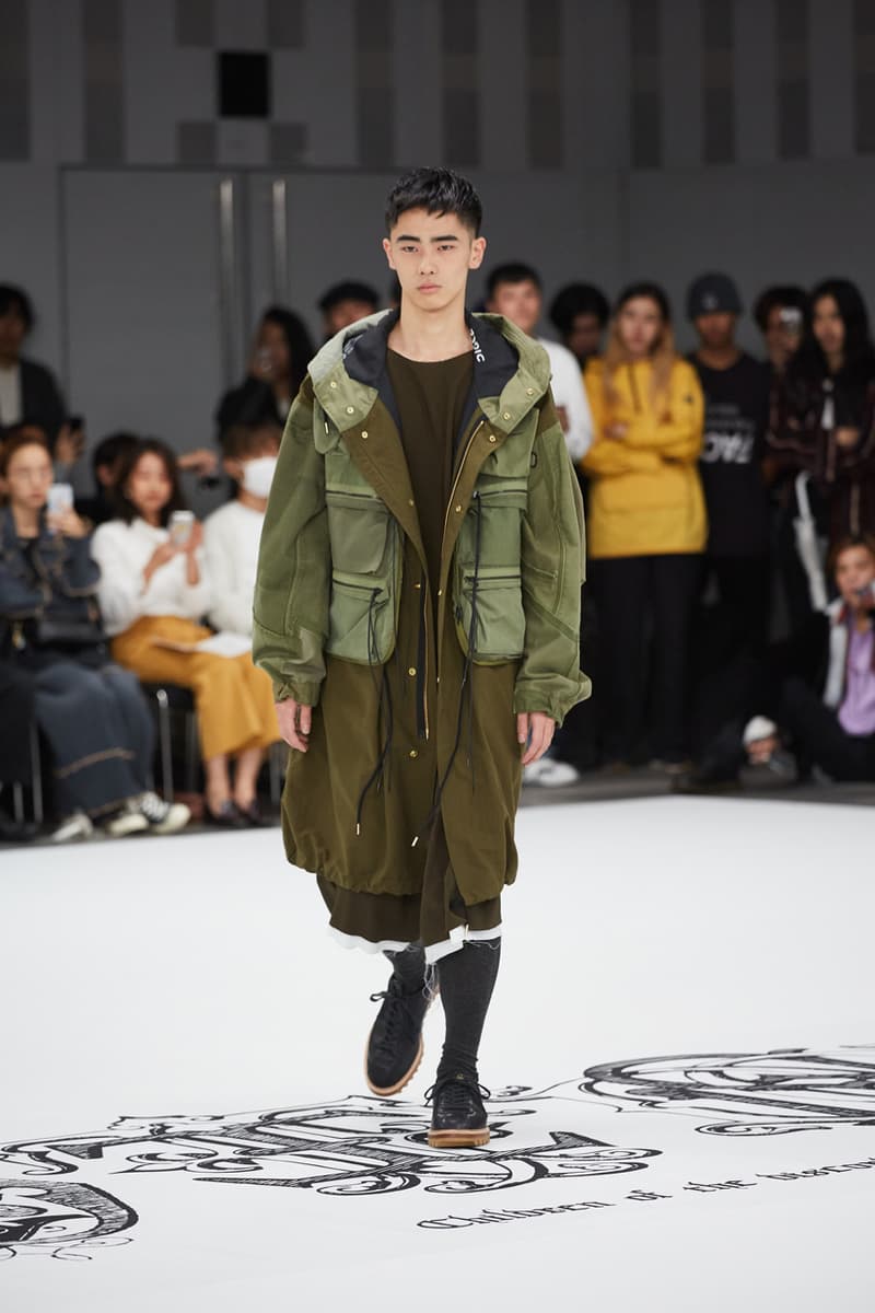 children of the discordance spring summer 2020 ss20 runway show collection tokyo fashion week hideaki shikama bandana print sustainable