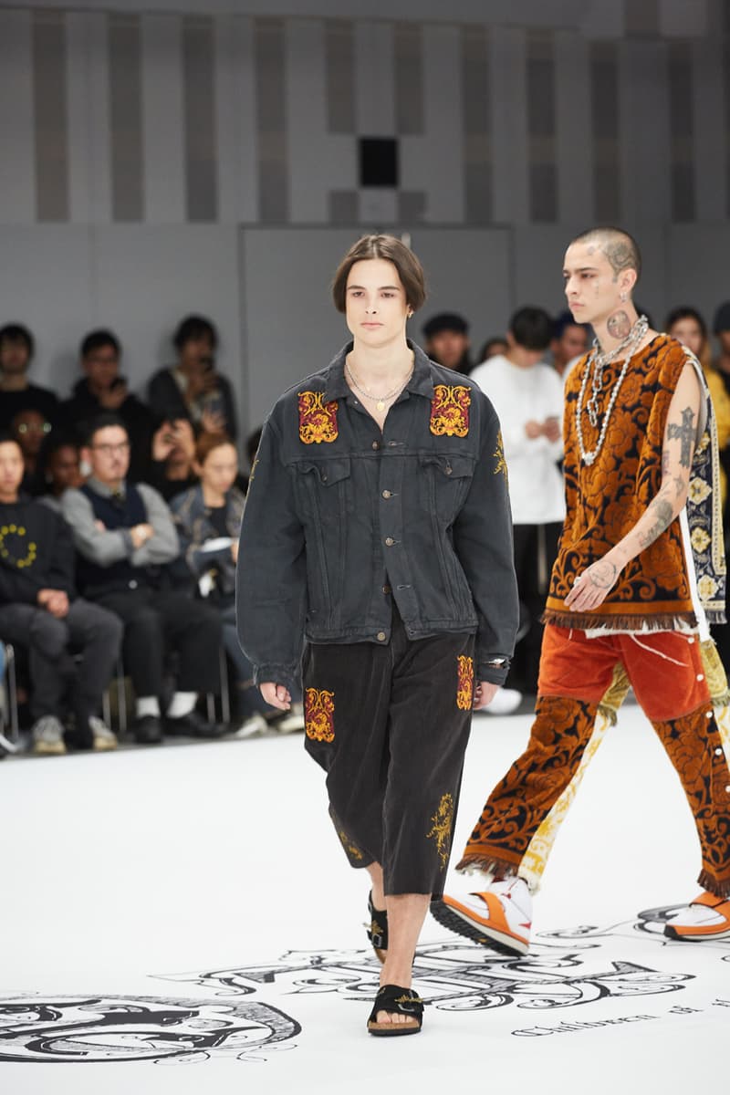 children of the discordance spring summer 2020 ss20 runway show collection tokyo fashion week hideaki shikama bandana print sustainable
