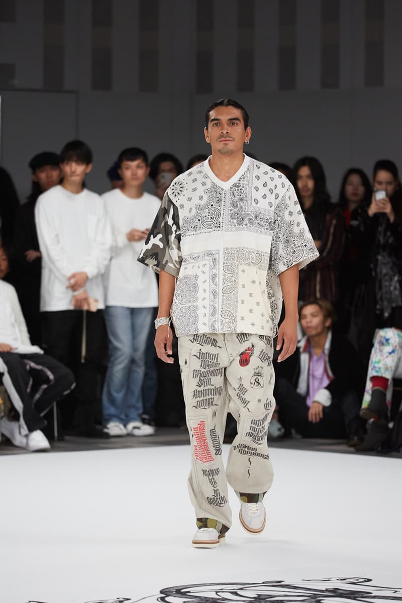 children of the discordance spring summer 2020 ss20 runway show collection tokyo fashion week hideaki shikama bandana print sustainable 