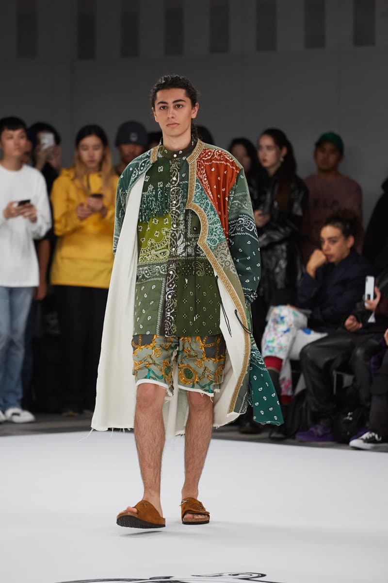 children of the discordance spring summer 2020 ss20 runway show collection tokyo fashion week hideaki shikama bandana print sustainable
