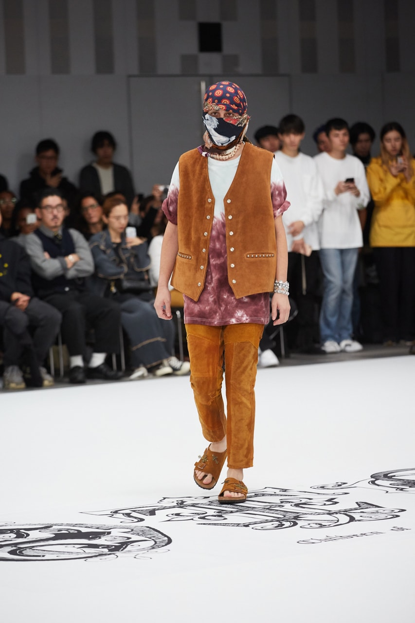 children of the discordance spring summer 2020 ss20 runway show collection tokyo fashion week hideaki shikama bandana print sustainable 