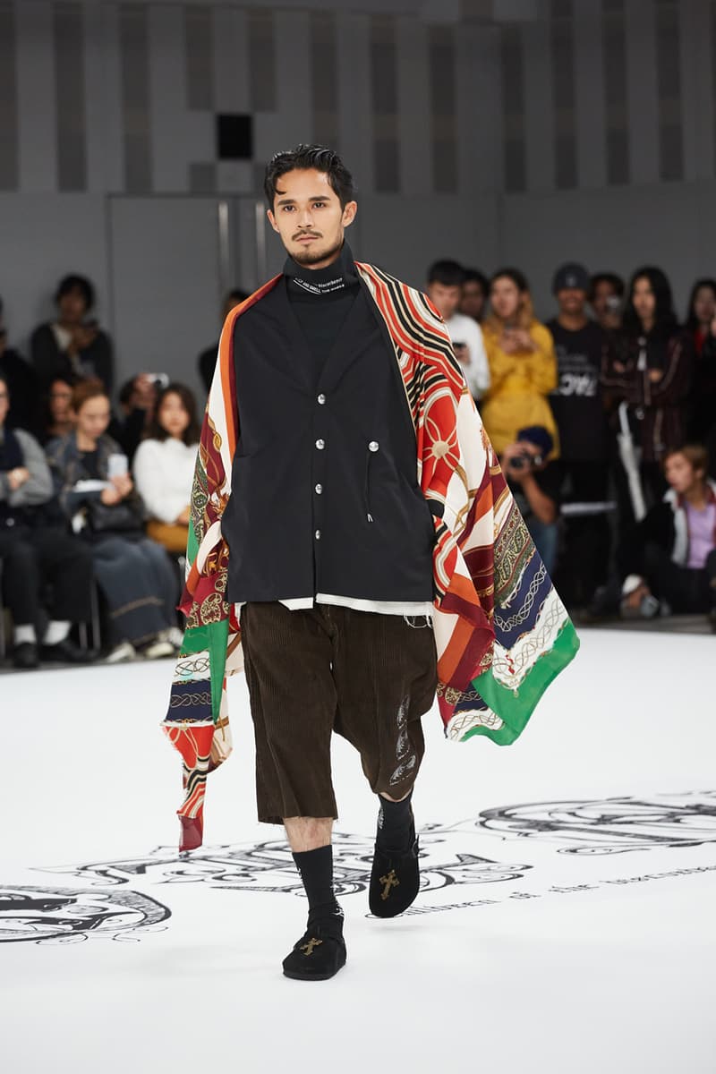 children of the discordance spring summer 2020 ss20 runway show collection tokyo fashion week hideaki shikama bandana print sustainable 