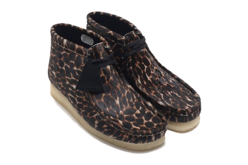 Clarks Originals Wallabee Boots Animal Print leopard cheetah fall 2019 high ankle crepe sole moccasin square toe pony hair leather reinforced