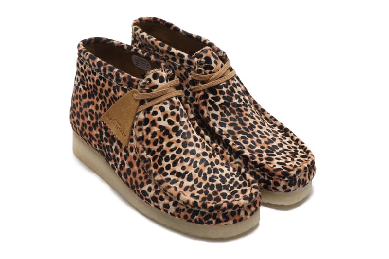 Clarks Originals Wallabee Boots Animal Print leopard cheetah fall 2019 high ankle crepe sole moccasin square toe pony hair leather reinforced