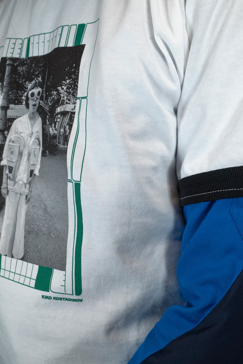 Claude Nori x Kiko Kostadinov Capsule Collection Dover Street Market London Closer Look Lookbook 'Lunettes' T-Shirt Zip-Up Top DSML Space Vanillajellaba Installation Serpentine Park Nights