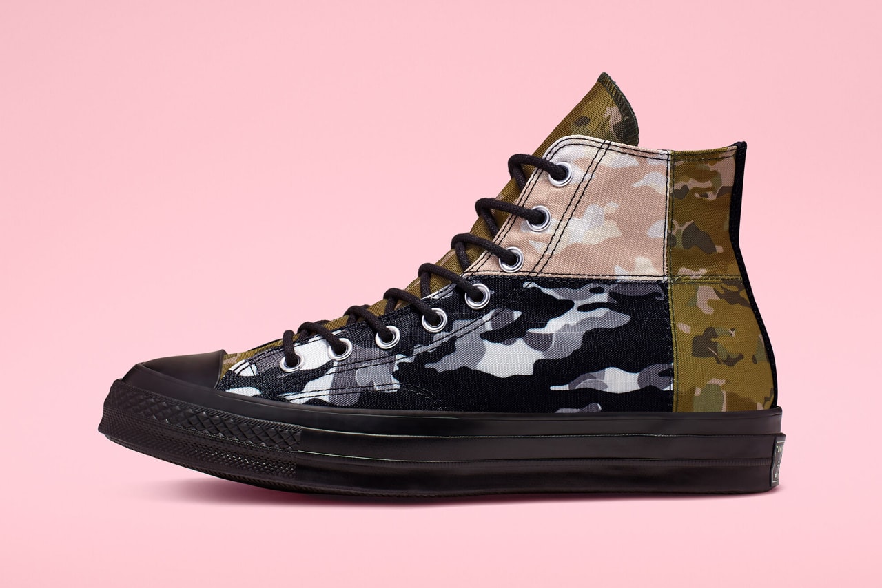 converse chuck 70 high blocked camo 165913c release date taylor woodland snow brown white green utility collection