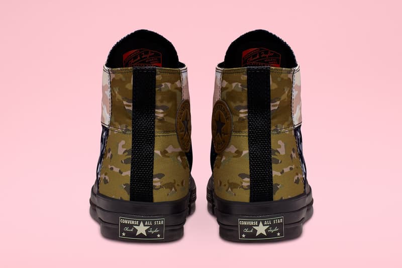 converse chuck 70 high blocked camo 165913c release date taylor woodland snow brown white green utility collection