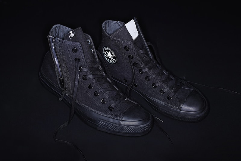 SOPHNET N HOOLYWOOD Converse Japan All Star 100 Hi top sneaker footwear shoes zipper co branding tokyo japan triple black collaborations