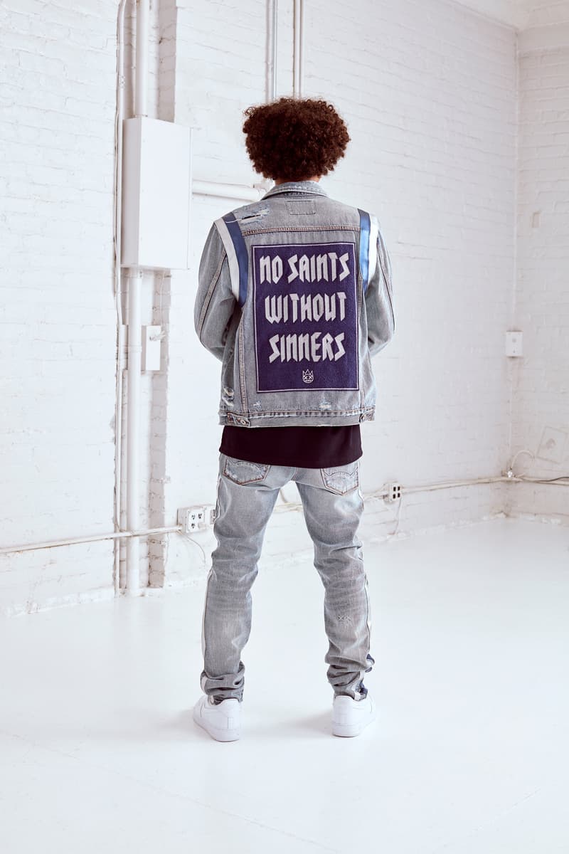 Cult of Individuality Ten Year Anniversary Making Denim Fall/Winter 19 Collection Release Ron Poisson Jackets Puffers Graphics Button Shirts Celebrities Artists Rappers Light Wash Raw Denim Whiskered Wash Sweaters Hoodies Belts Leopard Print