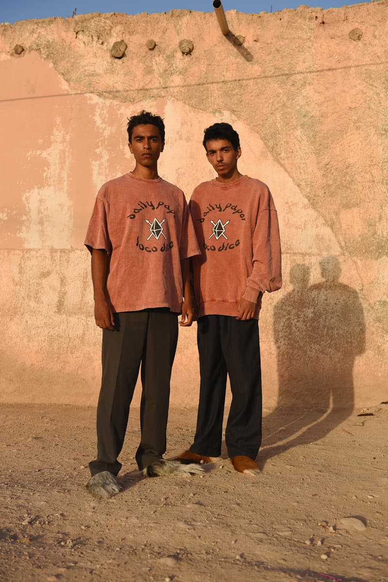 Loco Dice Daily Paper Third Capsule Collection Souks of Maghreb Marrakech Morocco White Saffron Jeleba T-shirts Crewnecks Long Sleeves Caps Red Blue White Hats Caps Gray Green Chili Peppers