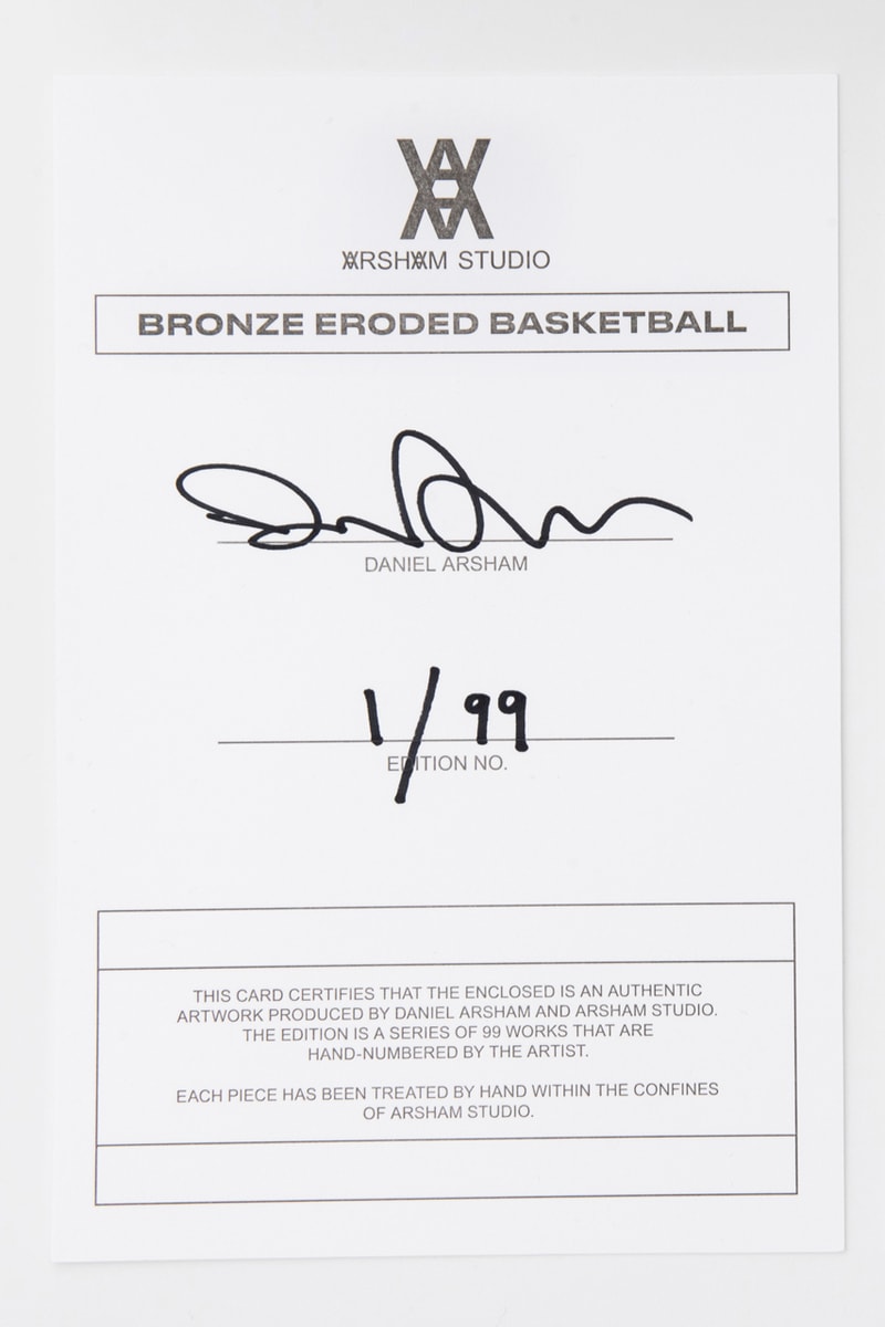daniel arsham bronze basketball edition sculptures collectibles