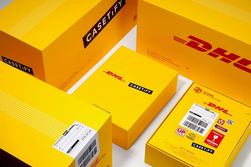 DHL CASETiFY 50th Anniversary Collection Release Info Bags T shirt Apple Iphone Airpods Charger Watch Yellow Red