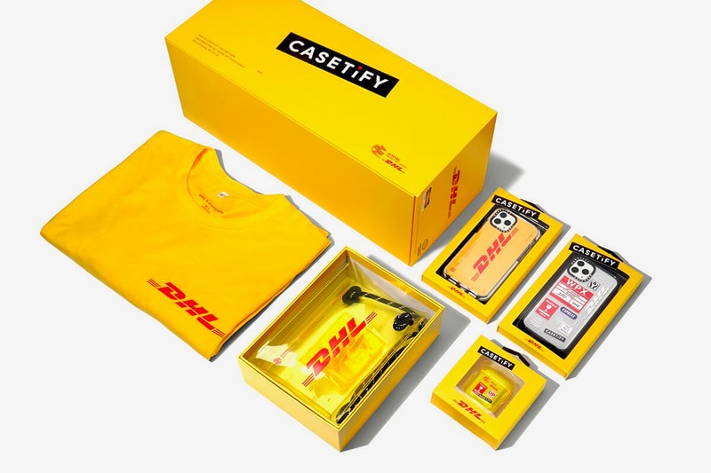 DHL CASETiFY 50th Anniversary Collection Release Info Bags T shirt Apple Iphone Airpods Charger Watch Yellow Red