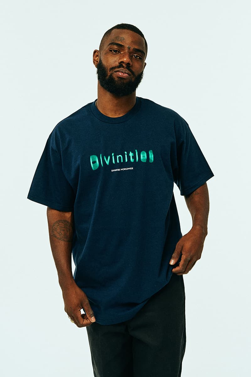 DIVINITIES Fall 2019 Collection Lookbook streetwear hypebeast forums john coltrane basketball graphic t-shirts denim pants basketball camouflage moonlight interstellar john coltrane 