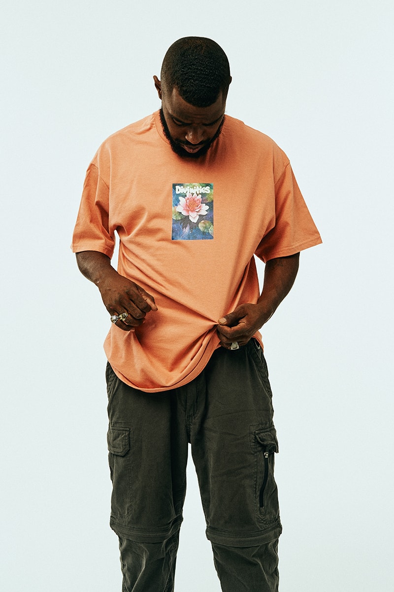 DIVINITIES Fall 2019 Collection Lookbook streetwear hypebeast forums john coltrane basketball graphic t-shirts denim pants basketball camouflage moonlight interstellar john coltrane 