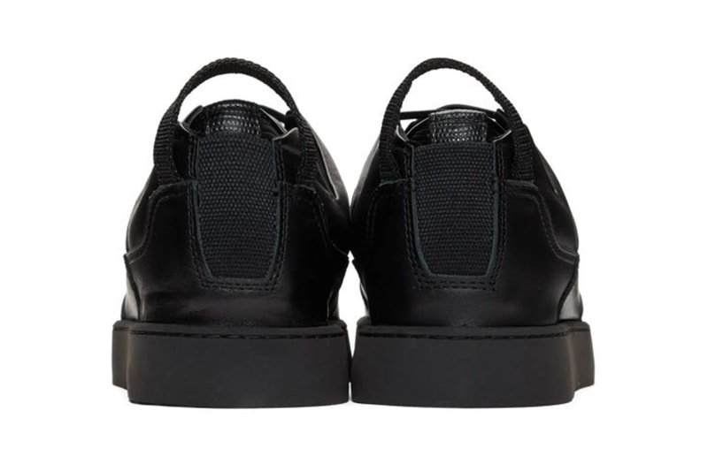 DOUBLET Black Sneakers Layered Dress Derbys two in one hybrid lizzard leather derby interface detachable shoes footwear sneakers trainers