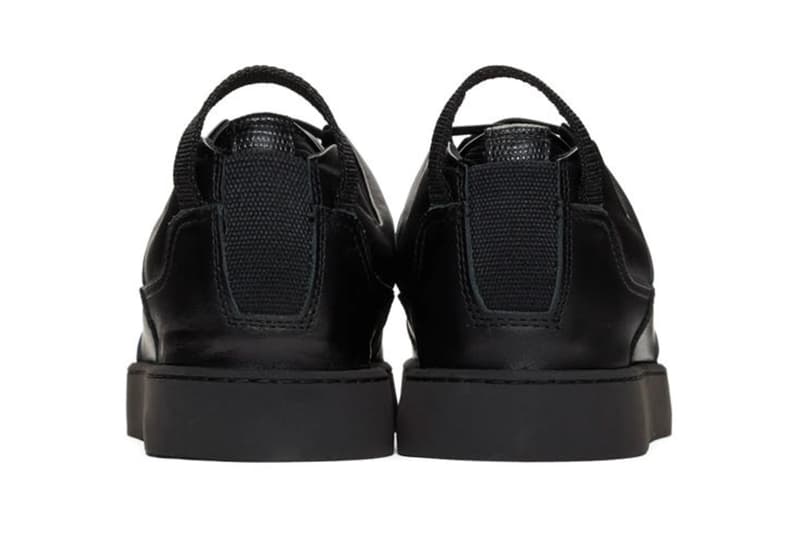 DOUBLET Black Sneakers Layered Dress Derbys two in one hybrid lizzard leather derby interface detachable shoes footwear sneakers trainers