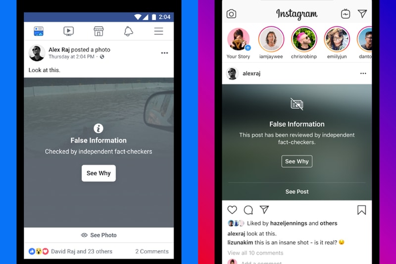 facebook instagram social media false information fake news elections 2020 presidential 