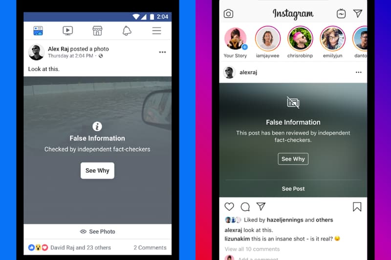 facebook instagram social media false information fake news elections 2020 presidential