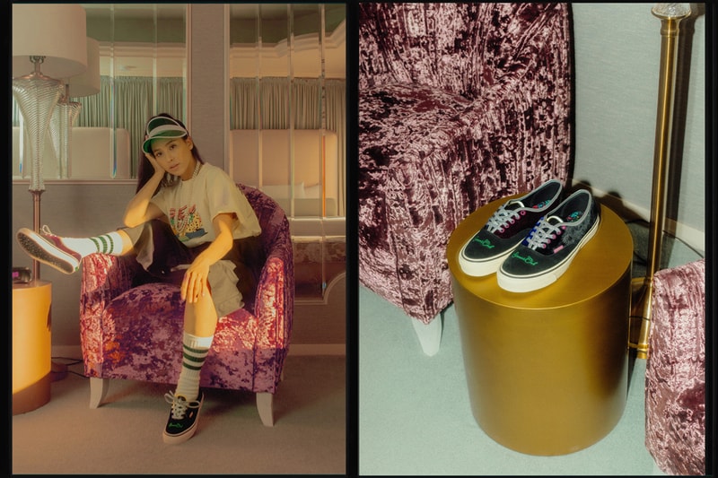 Feature x Vans Vault "Sinner's Club Part II 2 Release Information Lookbook Sneaker Drop Las Vegas Inspired Skateboarding Vulcanized Footwear velvet patent leather suede glitter fabrication