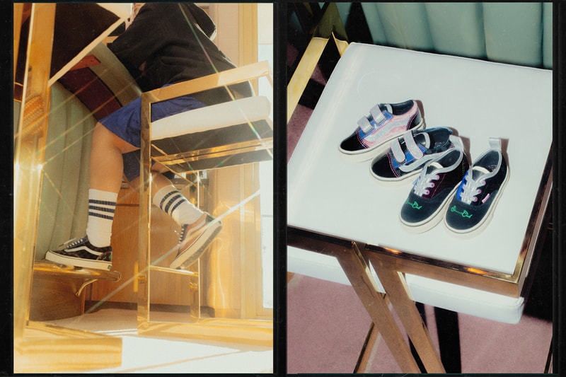 Feature x Vans Vault "Sinner's Club Part II 2 Release Information Lookbook Sneaker Drop Las Vegas Inspired Skateboarding Vulcanized Footwear velvet patent leather suede glitter fabrication