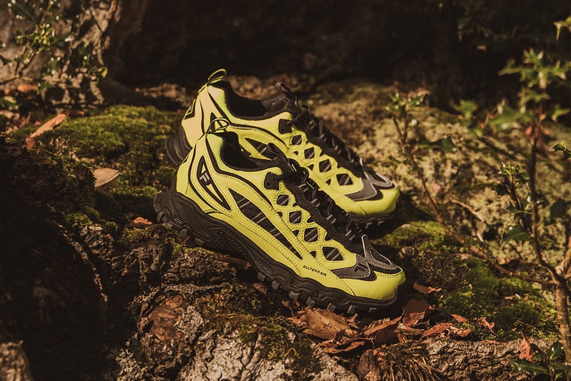 footpatrol fila boveasorous 98 at sp black yellow hiking chunky shoes