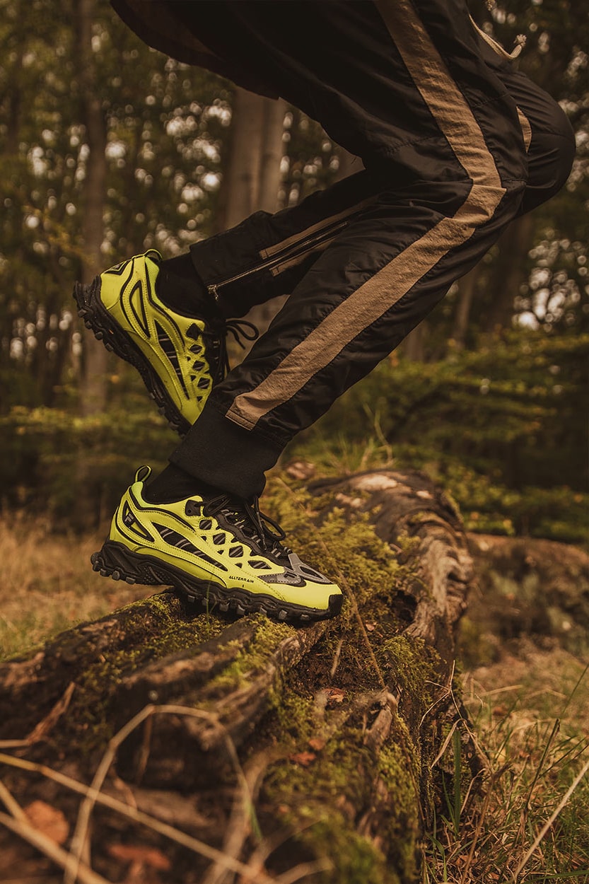 footpatrol fila boveasorous 98 at sp black yellow hiking chunky shoes