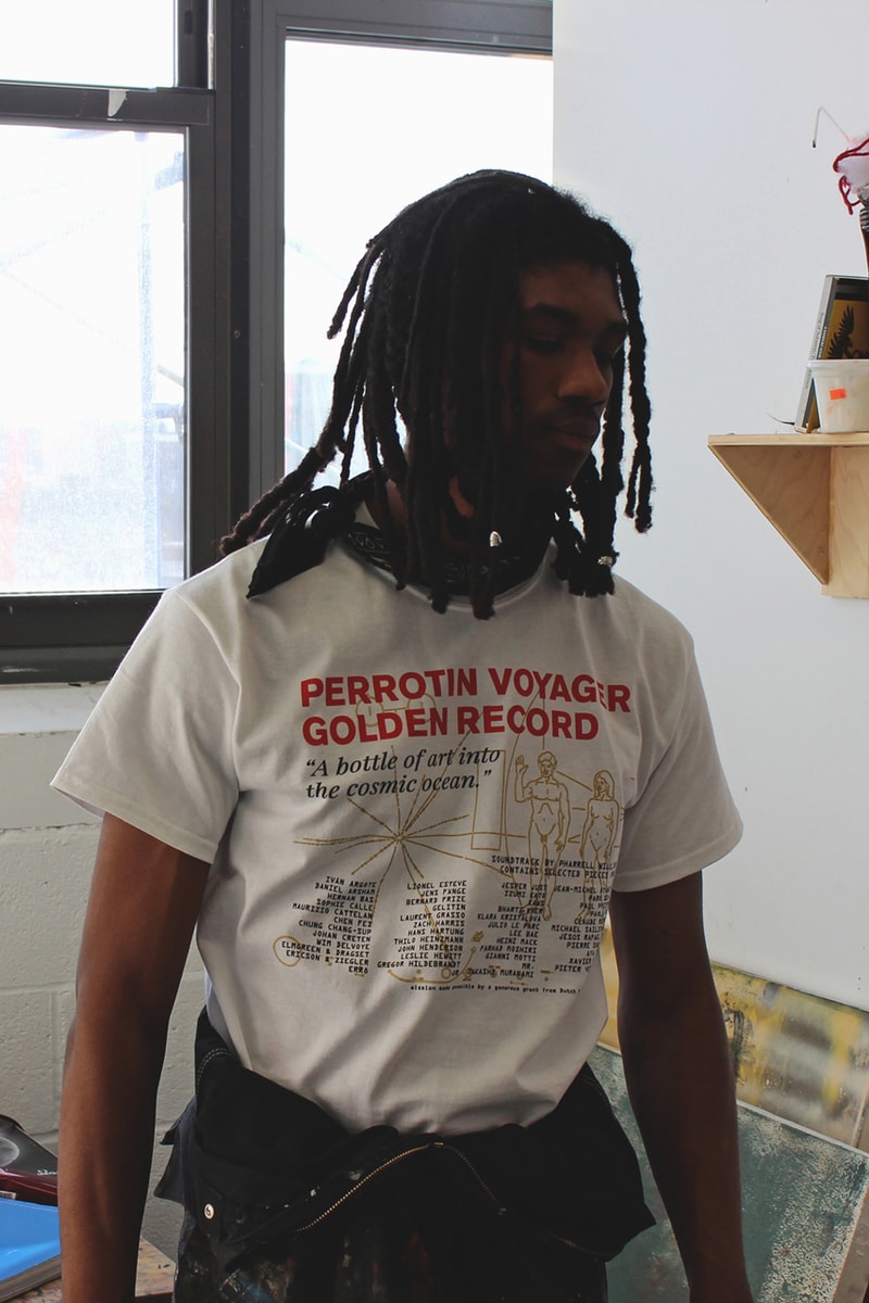 Galerie Perrotin DTF.NYC Exclusive T-shirt Gold Record Takashi Murakami Daniel Arsham Maurizio Cattelan JR Pharrell Williams Emmanuel Perrotin Dutch Tulip Financial