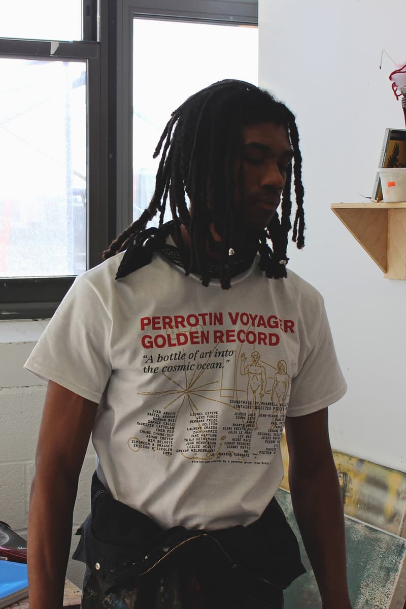 Galerie Perrotin DTF.NYC Exclusive T-shirt Gold Record Takashi Murakami Daniel Arsham Maurizio Cattelan JR Pharrell Williams Emmanuel Perrotin Dutch Tulip Financial