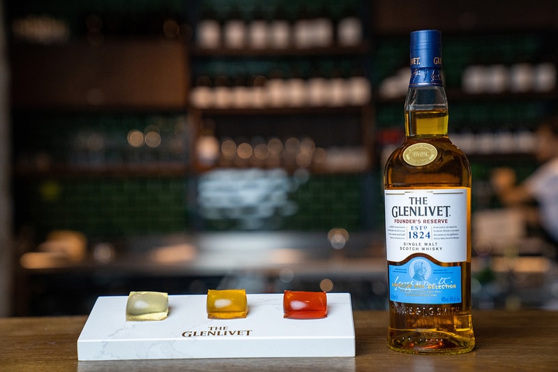 Glenlivet Scotch Capsules Gushers Cocktails London Cocktail Week Whiskey Single Malt Alex Kratena Tayēr + Elementary Pods Experience Biodegradable Sustainable Packaging Notpla Transluscent Design Food Beverage Consumption Alcohol