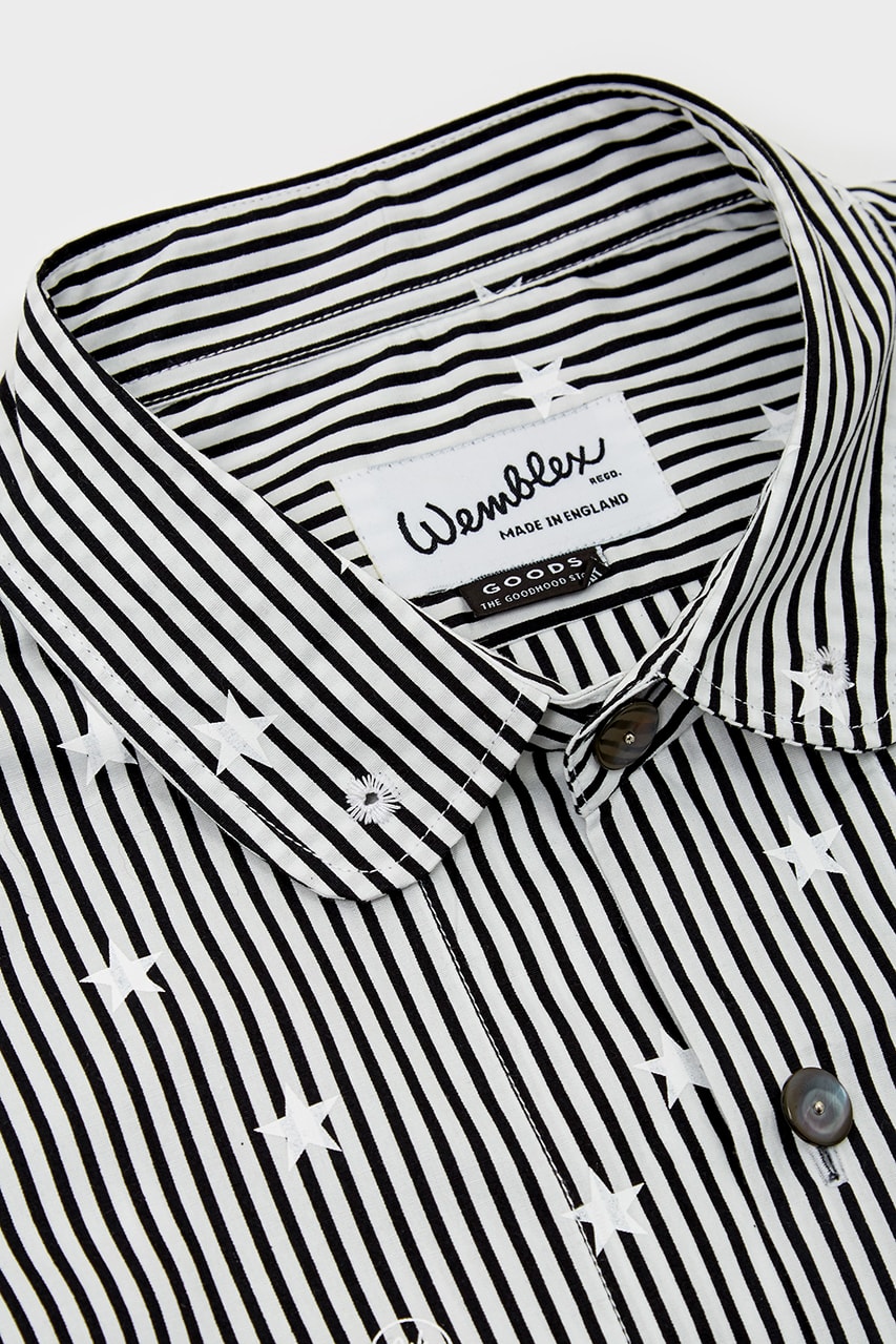 Goodhood x Wemblex Vintage-Inspired Stars & Stripe Shirts Release Information Ivy League 1953 Retro Shirting Button Ups Casual-wear Punk Seditionaries Anarchy 