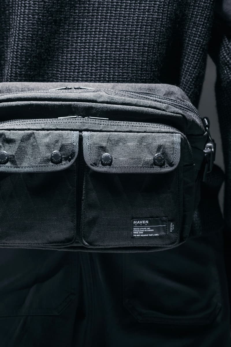 HAVEN Shop PORTER X PAC CORDURA Collection canada retailer bags carrying options triple black collaborations YKK VISLON 840 D