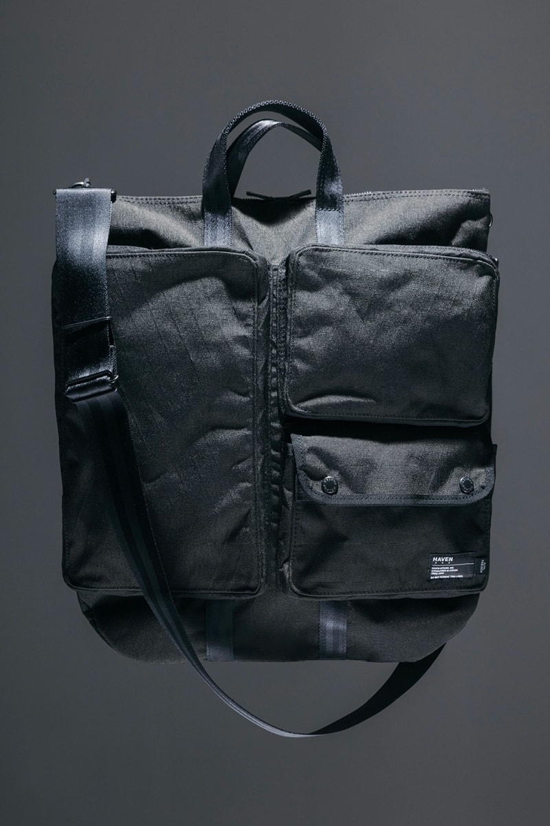 HAVEN Shop PORTER X PAC CORDURA Collection canada retailer bags carrying options triple black collaborations YKK VISLON 840 D