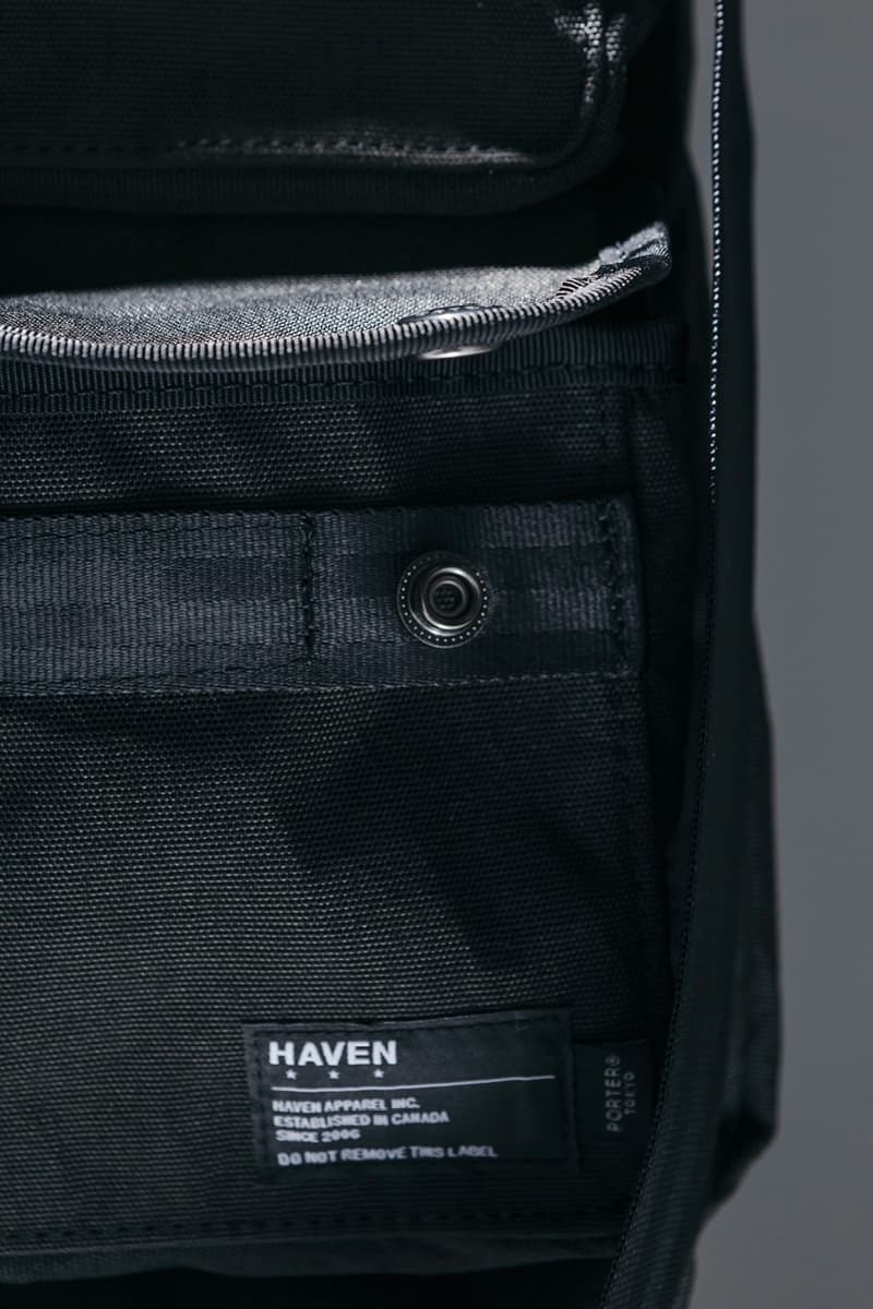 HAVEN Shop PORTER X PAC CORDURA Collection canada retailer bags carrying options triple black collaborations YKK VISLON 840 D