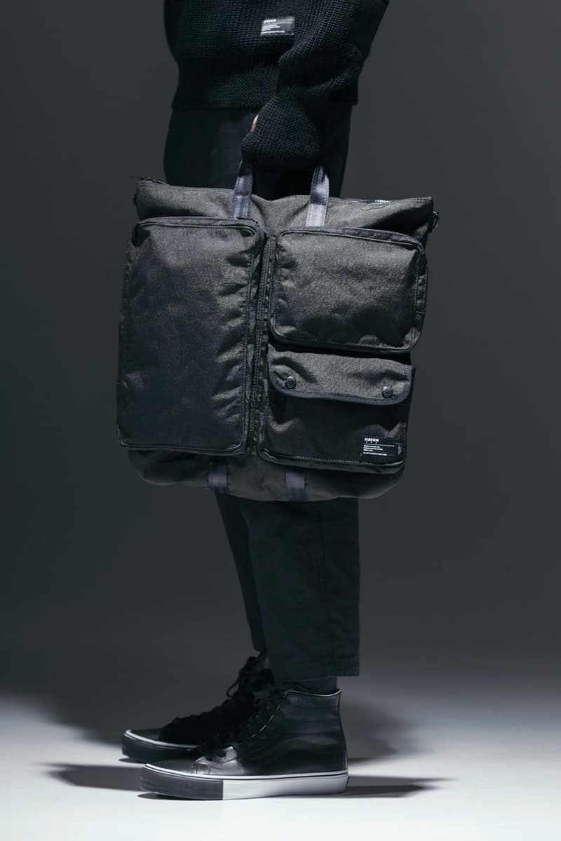 HAVEN Shop PORTER X PAC CORDURA Collection canada retailer bags carrying options triple black collaborations YKK VISLON 840 D