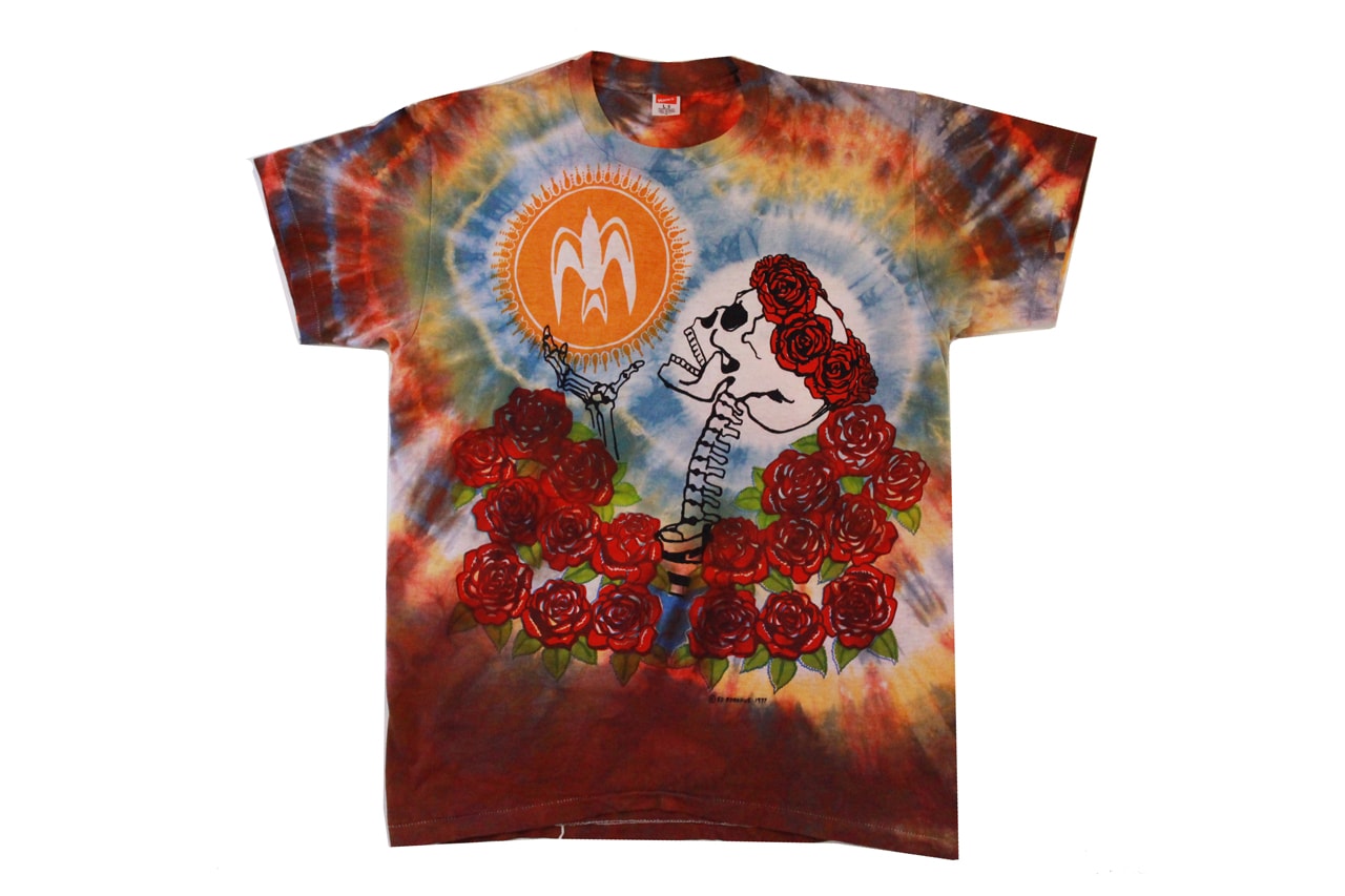 Heads Will Be Heads "The Deadhead Collection" Exhibition T-shirts The Grateful Dead Psychedelic Tie-Dye Skull Roses Red Green Blue Yellow Orange Black Purple