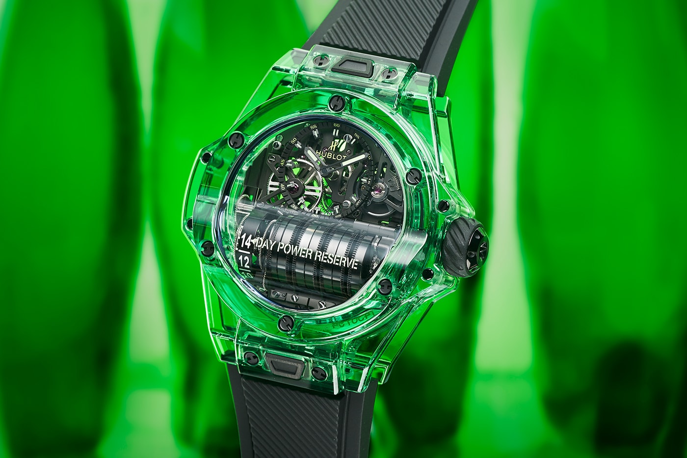 Hublot Big Bang MP-11 SAXEM Emerald Green Release Info Date Black ref. 911.JG.0129.RX