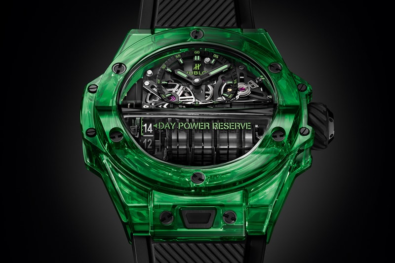Hublot Big Bang MP-11 SAXEM Emerald Green Release Info Date Black ref. 911.JG.0129.RX